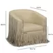 Shag Me Tan Upholstered Swivel Accent Chair