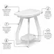 Bay Harbor Distressed White Oval Chairside Table