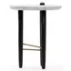 Madera White Round Guangxi Marble Top Small Spot Table