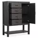 Plum Creek Ravenwood Black 4 Drawer Door Chest