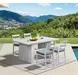 Nash Outdoor Dining Gray Upholstered Outdoor Bar Stool Set of 2