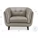 Sorella Slate Leather Upholstered Accent Chair