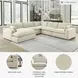 Elyza Linen 5 Piece Sectional with LAF Chaise