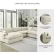 Elyza Linen 5 Piece Sectional with LAF Chaise