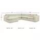 Elyza Linen 5 Piece Sectional with LAF Chaise