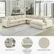 Elyza Linen 5 Piece Sectional with RAF Chaise