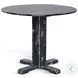 Rustic Refined Black Sand Round Drop Leaf Dining Room Set