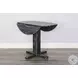 Rustic Refined Black Sand Round Drop Leaf Dining Room Set
