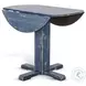 Hearthwood Haven Ocean Blue 36" Round Drop Leaf Dining Table