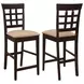 Gabriel Cappuccino Lattice Back Counter Height Stool Set of 2