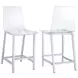 Juelia Chrome And Clear Acrylic Counter Height Stools Set of 2