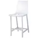 Juelia Chrome And Clear Acrylic Counter Height Stools Set of 2