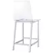 Juelia Chrome And Clear Acrylic Counter Height Stools Set of 2