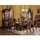 Chateau De Ville Black Synthetic Leather and Cherry Side Chair with Nailhead Trim Set of 2