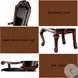 Chateau De Ville Black Synthetic Leather and Cherry Arm Chair Nailhead Trim Set of 2