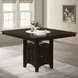 Gabriel Cappuccino Counter Height Storage Dining Table with Built-in Lazy Susan