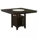 Gabriel Cappuccino Counter Height Storage Dining Table with Built-in Lazy Susan