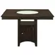 Gabriel Cappuccino Counter Height Storage Dining Table with Built-in Lazy Susan
