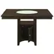 Gabriel Cappuccino Counter Height Storage Dining Table with Built-in Lazy Susan