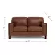 Halwyn Pecan Leather 65" Loveseat
