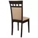Gabriel Cappuccino Cushion Back Side Chair Set of 2
