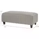 Wowza Dusk Tan and Black Upholstered Rectangular Cocktail Ottoman