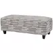 Amos Sand Beige and Brown Upholstered Rectangular Cocktail Ottoman