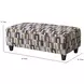 Amos Dusk White and Brown Upholstered Rectangular Cocktail Ottoman