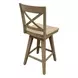 Wooden Barstools Natural Oak X Back Swivel Bar Stool Set of 2