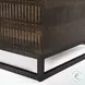 Kelby Carved Vintage Brown Square Bunching Table with Storage