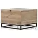 Kelby Light Wash Carved Square Bunching Table Storage