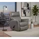Stardust Valentino Granite Leather Swivel Rocker Recliner