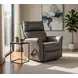 Stardust Valentino Granite Leather Swivel Rocker Recliner