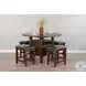 Sagewyn Dark Brown Round Counter Height Dining Room Set