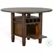 Sagewyn Dark Brown Round Counter Height Dining Room Set