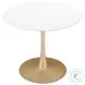 Opus White And Gold Dining Table