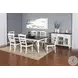 Heritage House White 84" Extendable Rectangular Dining Table