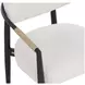 Merrowyn Black and Louis Cream Performance Fabric Dining Arm Chair