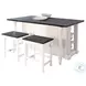 Autumn Echo White 13" Drop Leaf Kitchen Island