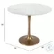 Fullerton White And Gold Dining Table