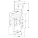 Broxton Chestnut And Black Upholstered Swivel Counter Height Stool Set of 2