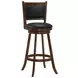 Broxton Chestnut And Black Upholstered Swivel Bar Stool Set of 2