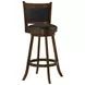 Broxton Chestnut And Black Upholstered Swivel Bar Stool Set of 2
