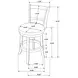Broxton Chestnut And Black Upholstered Swivel Bar Stool Set of 2