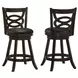 Calecita Cappuccino Upholstered Seat Swivel Counter Height Stool Set of 2