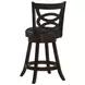 Calecita Cappuccino Upholstered Seat Swivel Counter Height Stool Set of 2