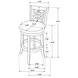 Calecita Cappuccino Upholstered Seat Swivel Counter Height Stool Set of 2