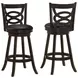 Calecita Cappuccino Upholstered Seat Swivel Bar Stool Set of 2