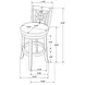 Calecita Cappuccino Upholstered Seat Swivel Bar Stool Set of 2