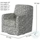 Flash Dance Caviar 29" Wide Swivel Glider